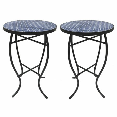 W UNLIMITED Mosaic Art Collection Alpine Accent Table Set of 2 SW2129E-SET2
